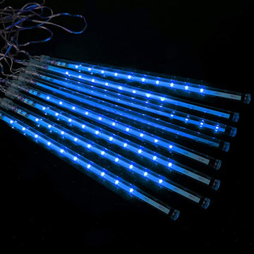 10 blue meteor light tubes